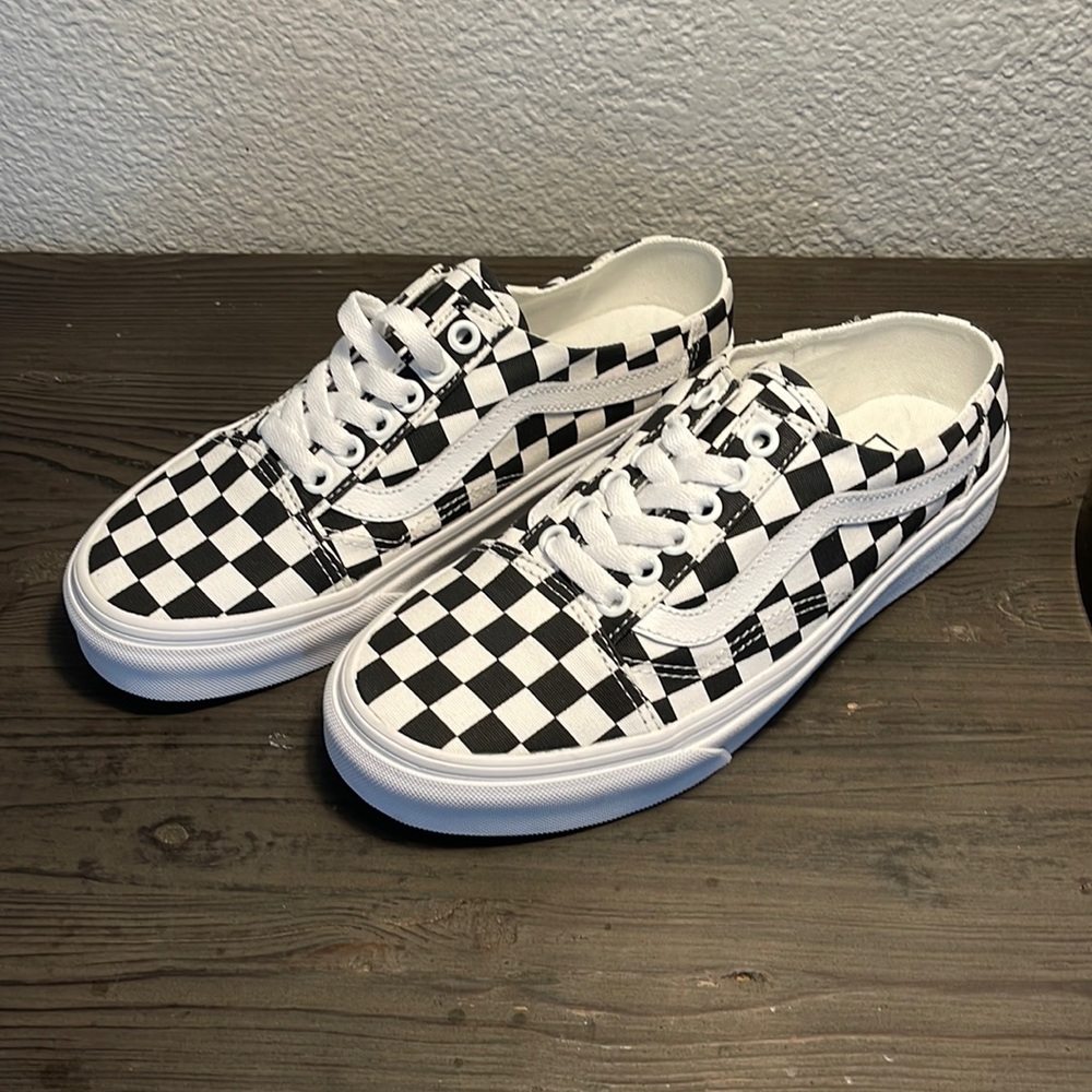 Vans Checkerboard Old Skool Mule Skate Shoes Sneakers women’s size 7